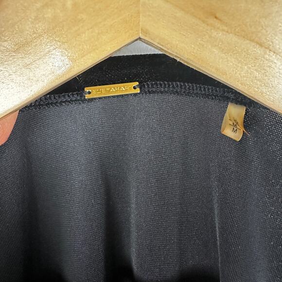 Elie Tahari Belecia Faux Wrap Sleeveless Velvet Dress mob wife aesthetic Medium - Picture 7 of 7